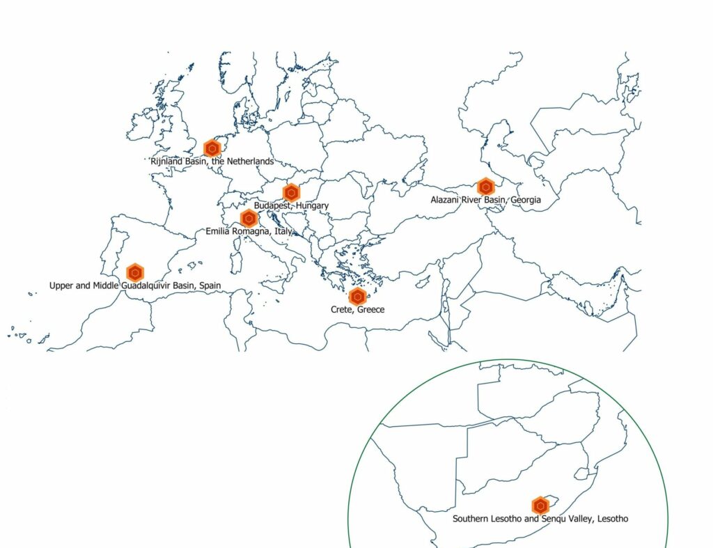 Map of the seven I-CISK Living Labs
